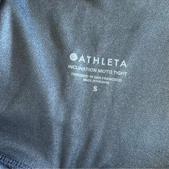 Athleta Inclination Moto Tight, Size Small Black Graphite - Picture 3 of 9
